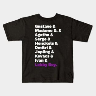 Grand Budapest List 2 Kids T-Shirt